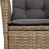 vidaXL 9-tlg. Garten-Essgruppe mit Kissen Beigemischung Poly Rattan 3213150 Bild 5