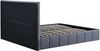 Bett NEGAD - Stoff Dunkelgrau 174x206x30 cm | Bett 160x200 Polsterbett Mit Bettkasten Gepolsterte Kopfteil Steppnähte Massivholzrahmen Bild 4