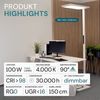 LUXULA LED Stehlampe Bürostehleuchte Up- Downlight, LED fest integriert, 4000K Neutralweiß, Augenschonend UGR16 CRI98 Bild 2