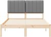 vidaXL Bettgestell mit gepolstertem Kopfteil Hellgrau 120 x 190 cm 878064 Bild 5