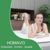 HOMAVO Taschenfederkernmatratze, 7 Zonen Taschenfederkern + Memory-Schaum, weiß, 80x200 cm, Härtegrad H3/H4 25 cm hoch, Integrierter Topper Bild 3