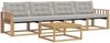 vidaXL Outdoor-Sofagarnitur 5 pcs Weiß und Hellgrau 79 x 79 x 37 cm 3388393 Bild 2