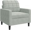 vidaXL Sessel Hellgrau 60 cm Samt 4007604 Bild 2