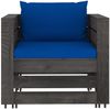 vidaXL 2-tlg. Garten-Lounge-Set mit Kissen Grau Imprägniertes Holz 3068154 Bild 4