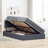 vidaXL Bett mit Stauraum und LED mit LED Dunkelgrau 120 x 200 cm Samt 3371506 Bild 4