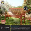 KESSER® Gartenbank Holz Holzbank wetterfest | Für 3 bis 4 Personen | Parkbank aus Massivholz | Sitzbank 320 kg belastbar | Balkonbank Bank für Balkon Terrasse & Garten inkl. Cover Dunkelbraun, 150 cm Bild 3