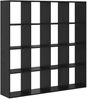 vidaXL Bücherregal Schwarz Eichen-Optik 137,5 x 29 x 137,5 cm 3388357 Bild 2