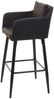 2er-Set Barhocker HWC-H93, Barstuhl Tresenhocker, Fußablage Metall ~ Kunstleder schwarz Bild 3