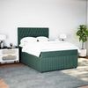 vidaXL Boxspringbett mit Matratze Dunkelgrün 140x190 cm Samt 3294643 Bild 4