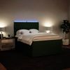 vidaXL Boxspringbett mit Matratze Dunkelgrün 140x190 cm Samt 3294643 Bild 5