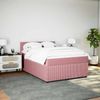 vidaXL Boxspringbett mit Matratze Rosa 140x190 cm Samt 3290039 Bild 5