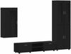 vidaXL TV-Schrankset mit Schubladen FLORIN 3 pcs Schwarz Holzwerkstoff 3397965 Bild 2