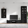 vidaXL TV-Schrankset mit Schubladen FLORIN 3 pcs Schwarz Holzwerkstoff 3397965 Bild 4
