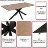 Esszimmertisch HWC-O55, Küchentisch Tisch Esstisch, Industrial MDF Metall 180cm ~ Walnuss-Optik Bild 2
