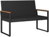 vidaXL Bank Outdoor Schwarz und Cremeweiß 107 x 61 x 80 cm Poly-Rattan 42025337 Bild 4