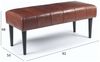 Bank Benea aus Leder und Mangoholz - 90 cm, Braun Bild 4