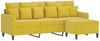 vidaXL 3-Sitzer-Sofa mit Hocker Gelb 180 cm Samt 3201113 Bild 3