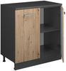 Küchenschrank für Dachschrägen R-Line Artisan-Eiche 80 cm ohne Schräge mit 2 Türen Vicco Bild 3