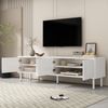 Modernes TV-Lowboard 180cm mit Stauraum, matte Oberfläche & Kabelmanagement – minimalistisches Design für Wohnzimmer, Schlafzimmer oder Flur Bild 3