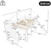 Merax 140x200cm Etagenbett mit Stauraumtreppe und Rutsche, Hausbett, Kinderbett mit Geländer, geeignet für Kinder, Jugendliche, Weiß (Ohne Matratze) Bild 4