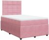 vidaXL Boxspringbett mit Matratze Rosa 120x190 cm Samt 3294591 Bild 3
