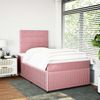 vidaXL Boxspringbett mit Matratze Rosa 120x190 cm Samt 3294591 Bild 5