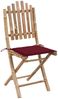 vidaXL Klappbare Gartenstühle 2 Stk. mit Kissen Bambus 3063996 Bild 2