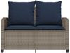 vidaXL Gartensofa 2-Sitzer mit Kissen & Tisch Grau Poly Rattan 4103852 Bild 5