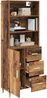 vidaXL Highboard Altholz 69,5 x 32,5 x 180 cm Holzwerkstoff 3415708 Bild 3