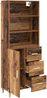 vidaXL Highboard Altholz 69,5 x 32,5 x 180 cm Holzwerkstoff 3415708 Bild 5