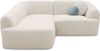 DOMO. collection Ecksofa 100 026, kleine Couch in L-Form, mit Taschenfederkern, organische Form, Sofa, Polsterecke, Eckcouch, Polstergarnitur 216 x 196 x 76 cm (BxTxH), creme Bild 2