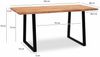 Schreibtisch 160x80x76 cm Akazie Massivholz / Metall Computertisch Baumkante Bild 4