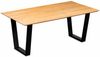 Couchtisch >Flo < Gestell Metall schwarz / Platte Wildeiche massiv - 110x45x30 (BxHxT) Bild 4