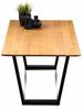 Couchtisch >Flo < Gestell Metall schwarz / Platte Wildeiche massiv - 110x45x30 (BxHxT) Bild 3