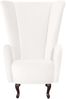 Hochlehnsessel Kailey Bezug Velourstoff Buche nussbaum dunkel / creme 21205 Bild 2