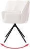 Mendler 'HWC-G67' Esszimmerstuhl mit Armlehne, drehbar mit Auto-Position, Creme-Beige, Schwarz Bild 5