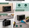 eluno Biomülleimer mit Geruchsfilter, 3 Montagearten, Edelstahl, 3 Liter, Schwarz Bild 4