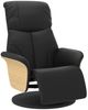 vidaXL Relaxsessel mit Fußteil Schwarz Kunstleder 356629 Bild 2