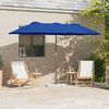 Garten-Sonnenschirm, Terrassenschirm Azurblau 370 x 197 x 239 cm Bild 2