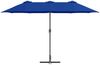Garten-Sonnenschirm, Terrassenschirm Azurblau 370 x 197 x 239 cm Bild 5