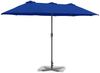 Garten-Sonnenschirm, Terrassenschirm Azurblau 370 x 197 x 239 cm Bild 3