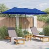 Garten-Sonnenschirm, Terrassenschirm Azurblau 370 x 197 x 239 cm Bild 4