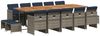 vidaXL 15-teiliges Garten-Ess-Set mit Kissen, grau, Polyrattan 3277768 Bild 2