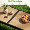 TLGREEN Gartentisch Groß, 150×80×72 cm DPC Balkontisch, (Rechteckiger Terrassentisch mit Metallgestell), Esstisch Outdoor für Garten, Balkon, Terrasse,Innenräume usw Bild 4