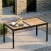 TLGREEN Gartentisch Groß, 150×80×72 cm DPC Balkontisch, (Rechteckiger Terrassentisch mit Metallgestell), Esstisch Outdoor für Garten, Balkon, Terrasse,Innenräume usw Bild 2