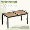 TLGREEN Gartentisch Groß, 150×80×72 cm DPC Balkontisch, (Rechteckiger Terrassentisch mit Metallgestell), Esstisch Outdoor für Garten, Balkon, Terrasse,Innenräume usw Bild 3