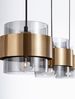 Nova Luce 9236382 SIANNA Pendelleuchte 3-flammig Gold Rauchglas Schwarz E27 Bild 3