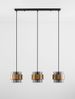 Nova Luce 9236382 SIANNA Pendelleuchte 3-flammig Gold Rauchglas Schwarz E27 Bild 5
