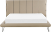 Bett 'BETIN' Kunstleder Lattenrost Beige 180x200 cm Bild 4
