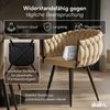 skølm 'Sudri' Esszimmerstühle, 4er Set, creme beige, gepolstert mit Samtbezug, höhenverstellbar, Schalenstuhl mit Armlehne, bis 120 kg belastbar Bild 4